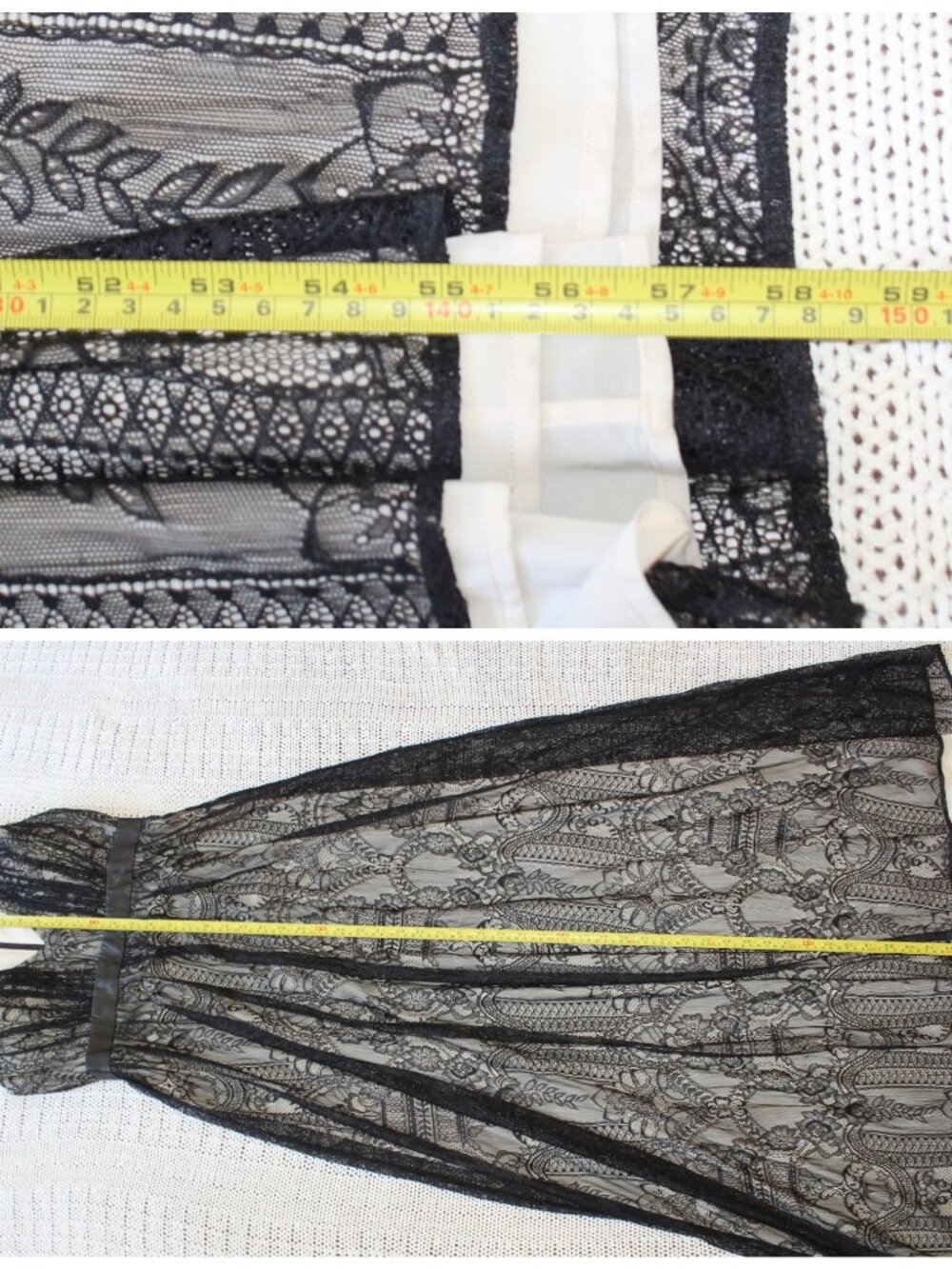 Alice + Olivia Sybil Black Lace Maxi dress Leather Waist Belt Size 8 Cocktail - Picture 6 of 11